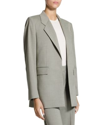 Relaxed Slash Wool Blend Blazer