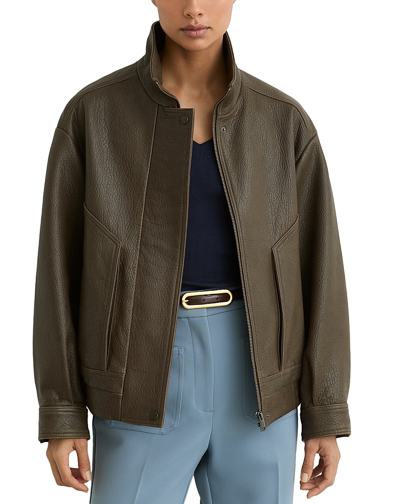 Reiss Kiara Leather Jacket
