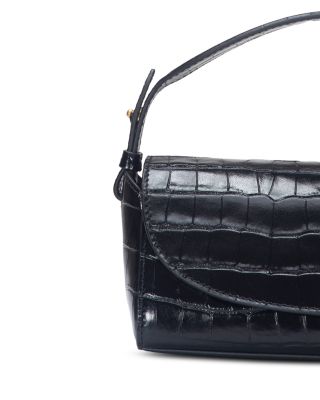 Sabrina Croc-Embossed Leather Mini Top-Handle Bag