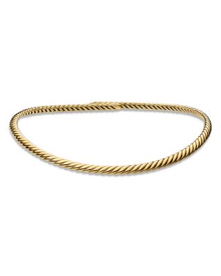 Sculpted Cable Flex Necklace in 18K Yellow Gold, 5mm