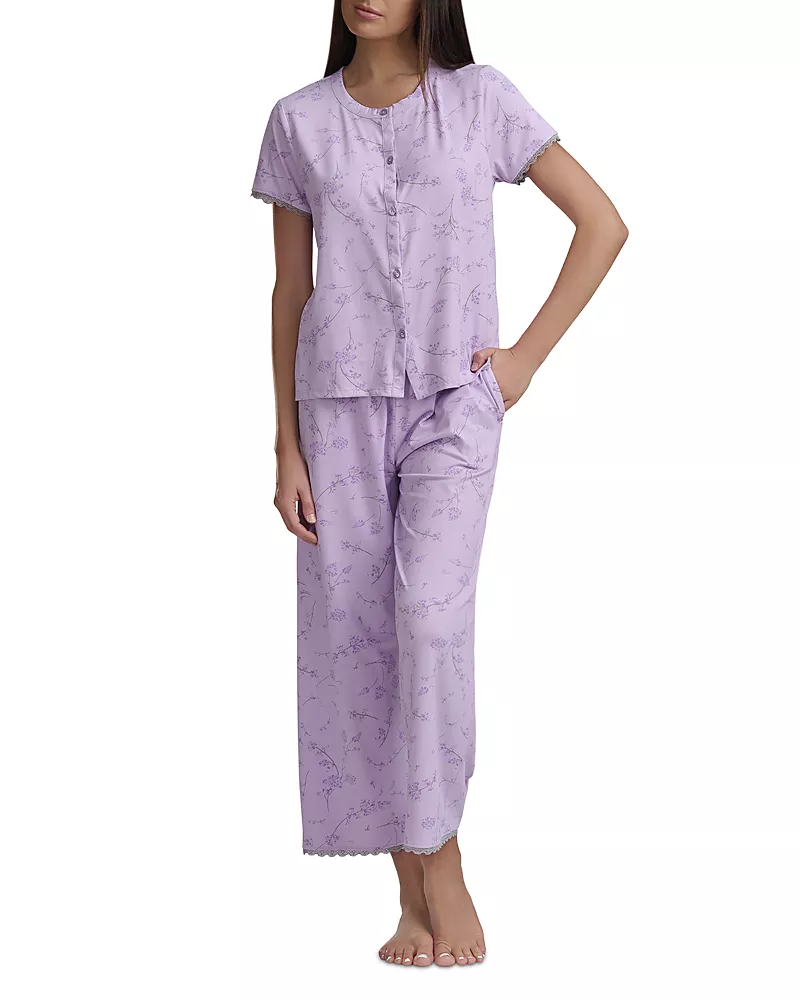 Splendid Short Sleeve Cropped Pajama Set
