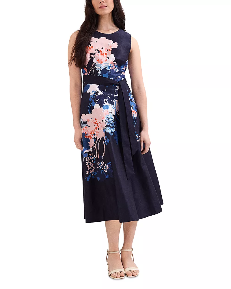Phase Eight Natalya Fit and Flare Floral Printed Midi Dress
