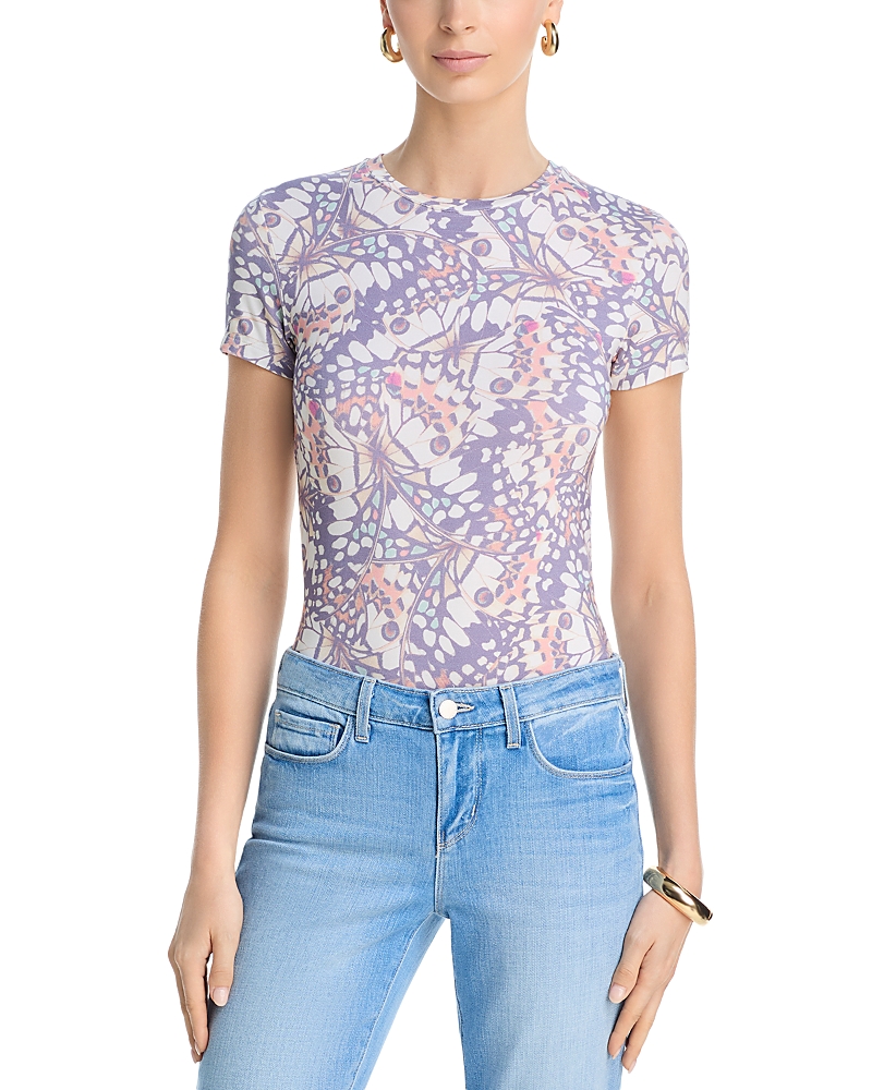 L'agence Ressi Crewneck Graphic Print Tee