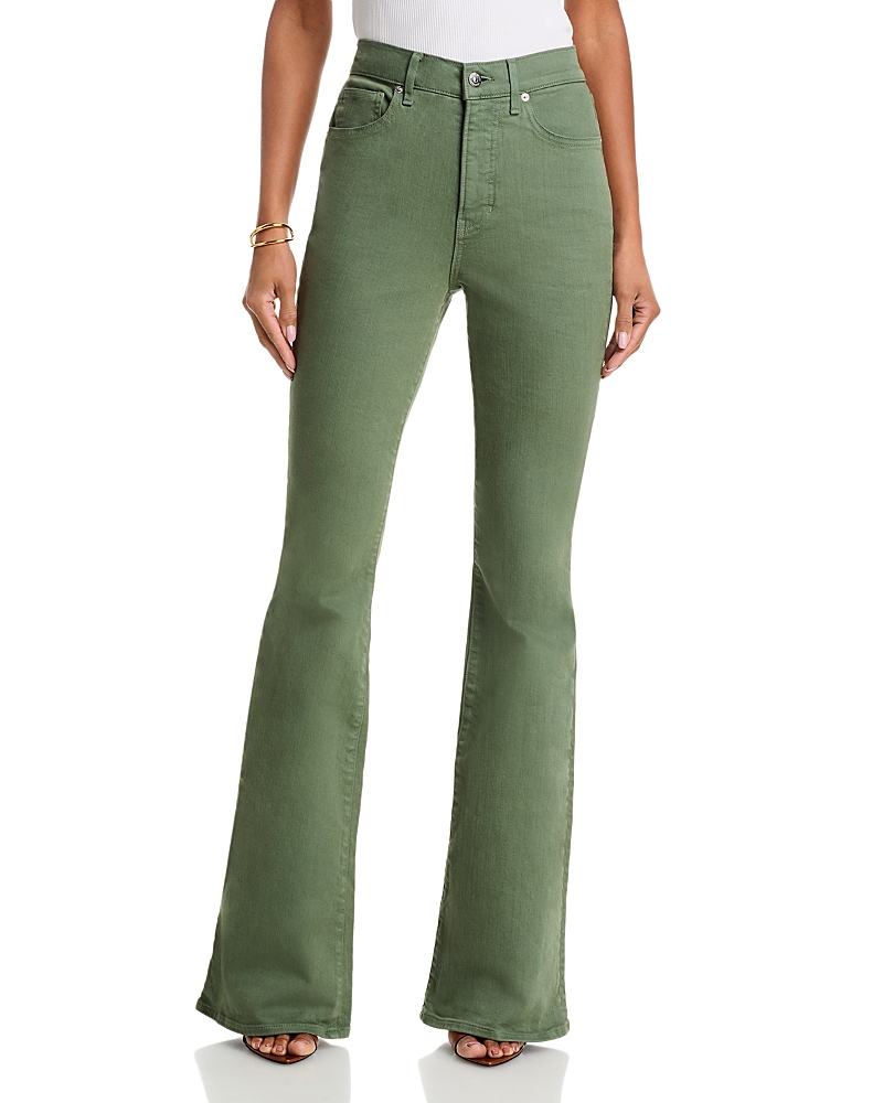 Veronica Beard Beverly High Rise Flare Leg Jeans in Stone Sage