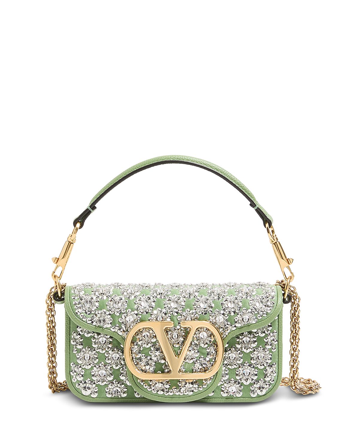 Valentino Garavani Small Sequin Flower Shoulder Bag