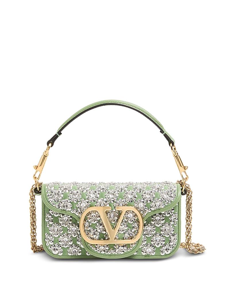 Valentino Garavani Small Sequin Flower Shoulder Bag