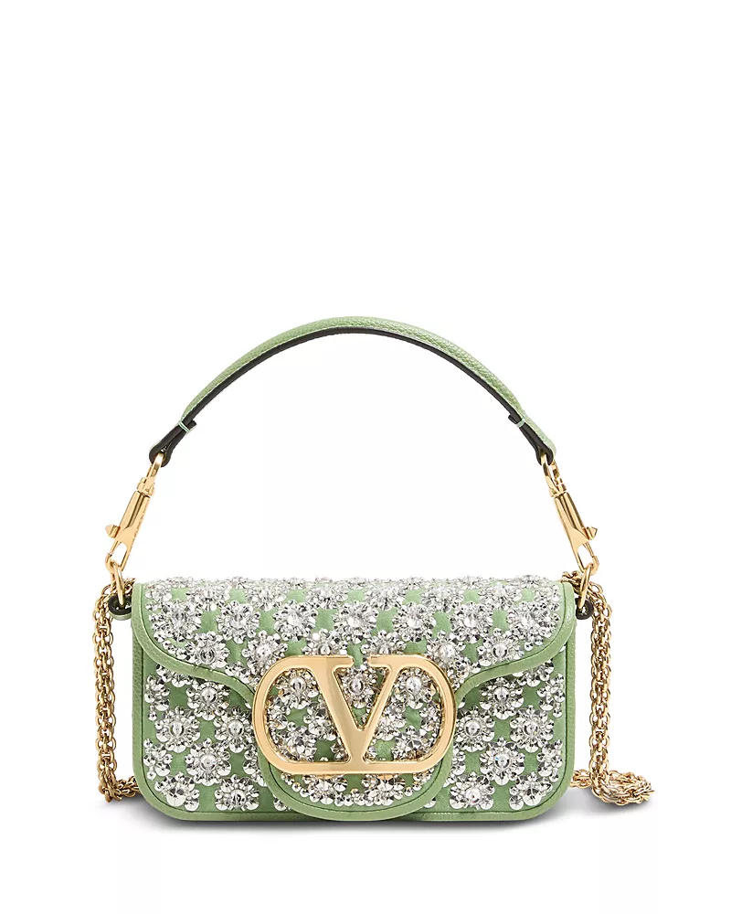 Valentino Garavani Small Sequin Flower Shoulder Bag