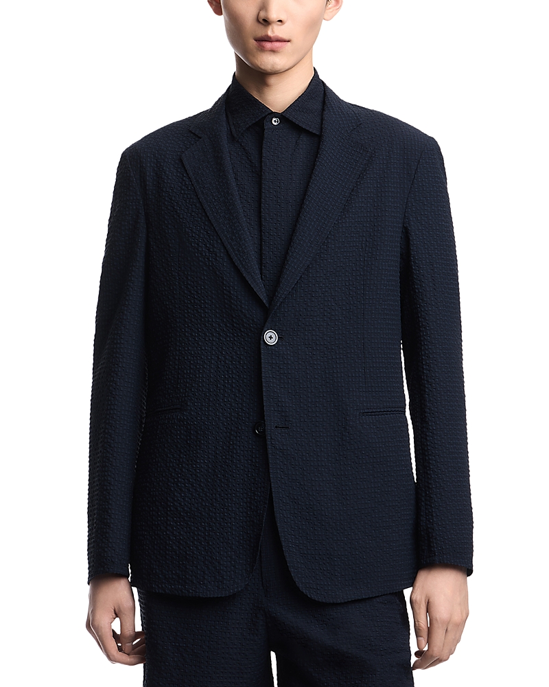 Emporio Armani Regular Fit Seersucker Blazer