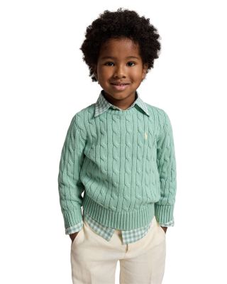 Boys' Cable Knit Cotton Sweater - Little Kid
