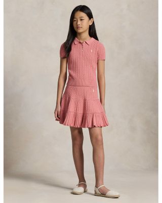 Girls' Mini Cable Tiered Cotton Skirt - Big Kid