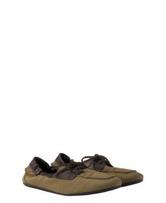 Men's Shuffle Aged Canvas and Leather Boat Shoes