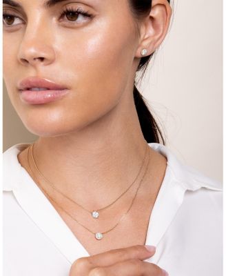  Halo Stud Earrings in 14K Gold, 2.0ctw Round Brilliant Lab Grown Diamond