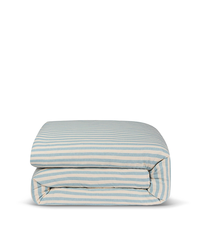 Piglet in Bed Pembroke Stripe Linen Blend Duvet Cover, King