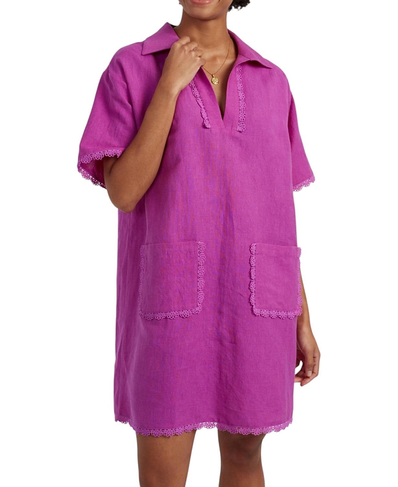 Chinti & Parker Women's Linen-Blend Scallop Tunic Dress