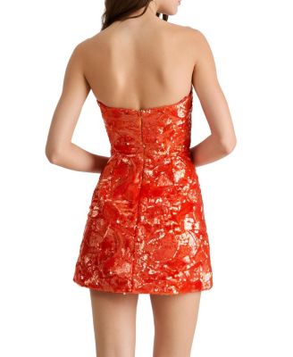 Linda Sequin Strapless Mini Dress