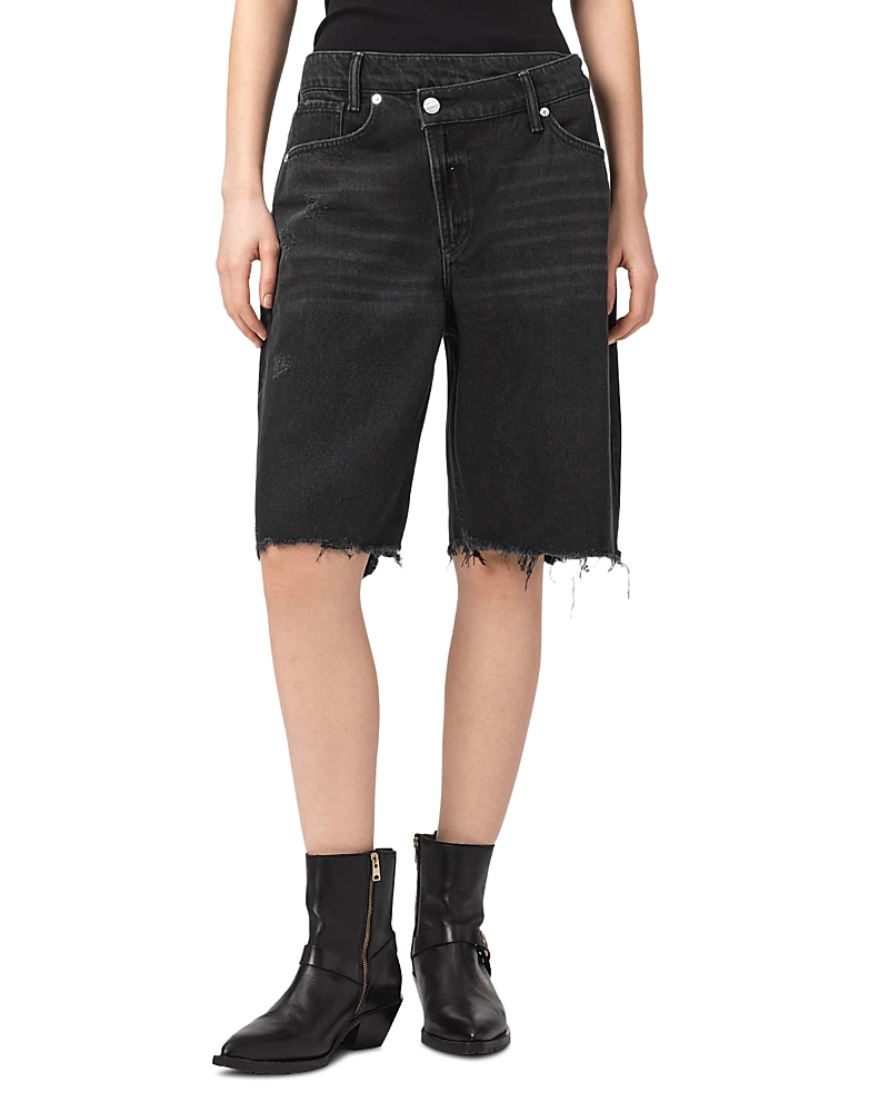 Allsaints Aki Crossover Denim Shorts