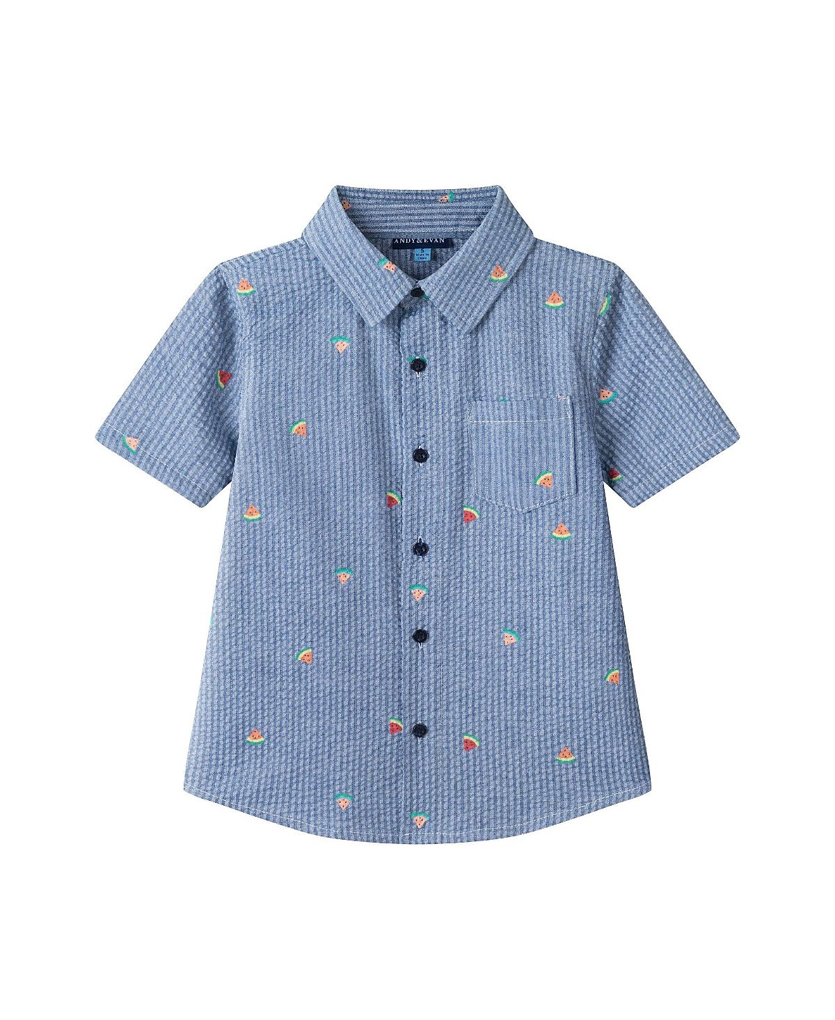 Andy & Evan Boys' Seersucker Buttondown Shirt - Little Kid