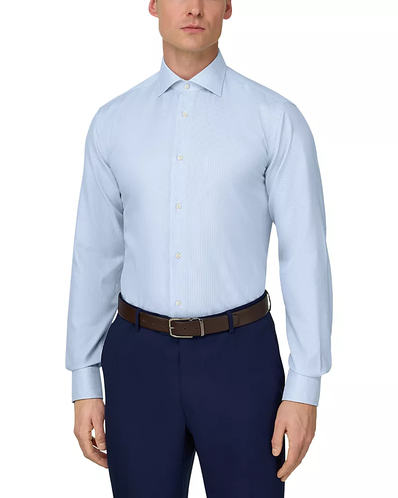Boggi Milano Slim Fit Stripe Windsor Shirt