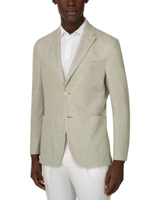 Regular Fit Textured Linen Jacket