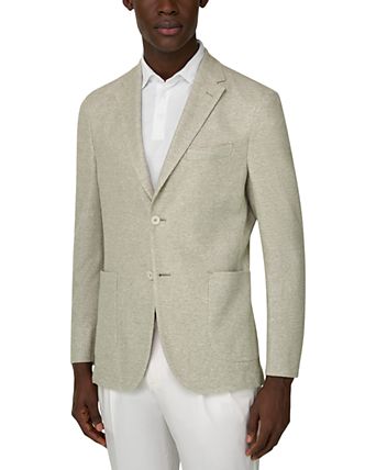Regular Fit Textured Linen Jacket