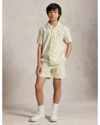 Boys' Striped Cotton Oxford Camp Shirt - Big Kid