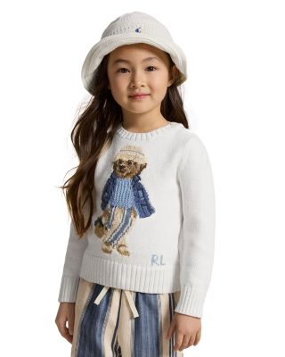 Girls' Polo Bear Cotton Sweater - Little Kid