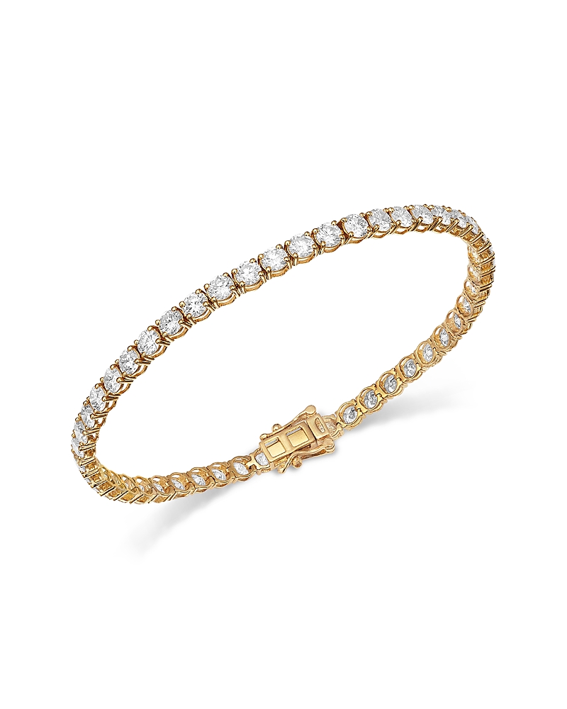 Bloomingdale's Fine Collection Certified Lab Grown Diamond Tennis Bracelet in 14K Gold, 7.0 tcw
