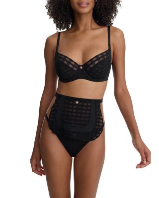 Bonbon Full Coverage Gingham Lace Bra