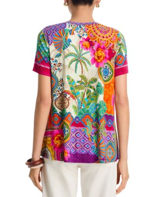 The Janie Favorite Short Sleeve V Neck Swing Tee