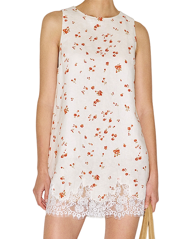 Reformation Davila shirred floral-print linen midi dress | Smart Closet Reformation Davila shirred floral-print linen midi dress | Smart Closet