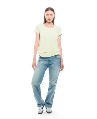 Short Sleeve Mock Layer Tee