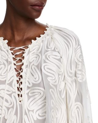 Florence Lace Up Blouse