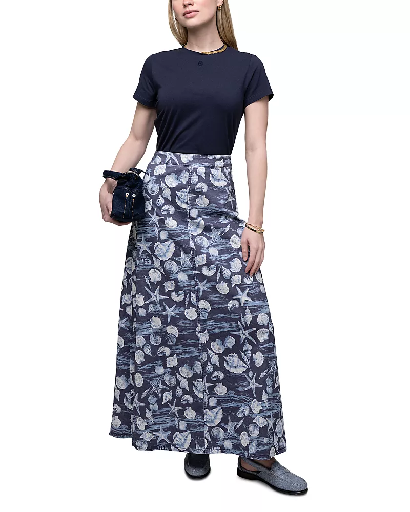 Point X Hd Printed A Line Skirt