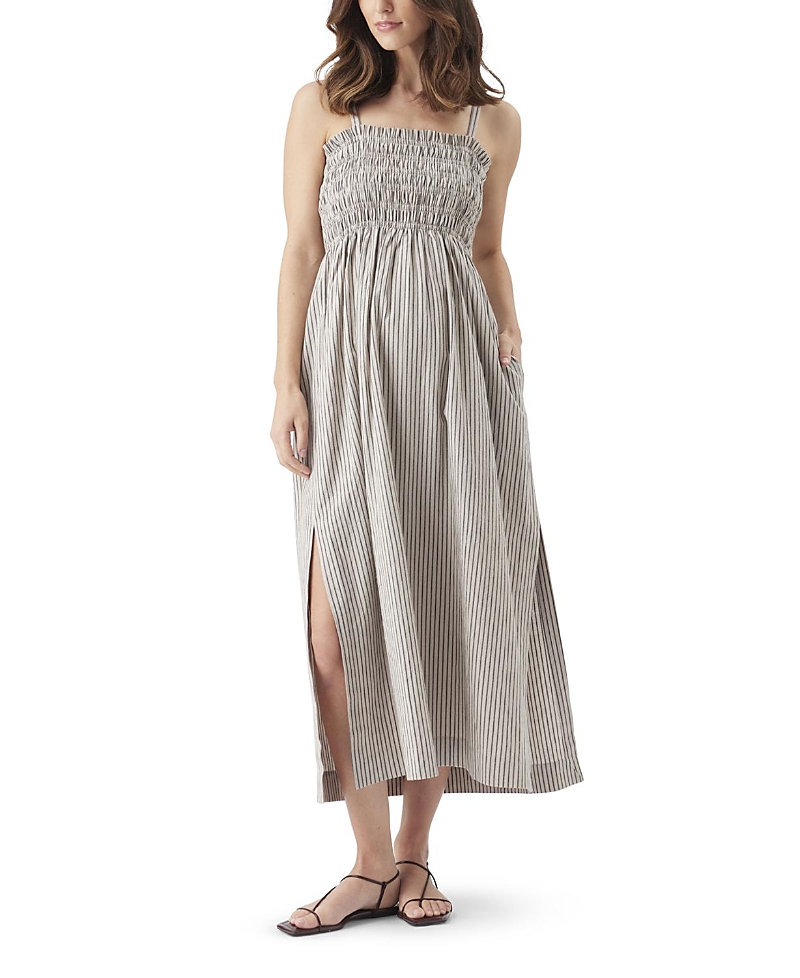 Ripe Maternity Leo Stripe Shirred Dress