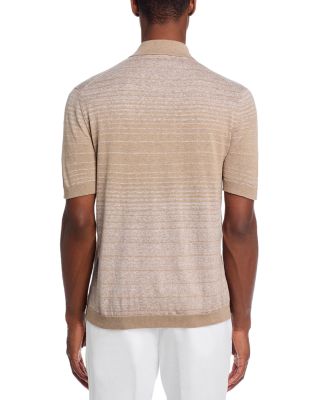 Tonal Stripe Knit Polo Shirt