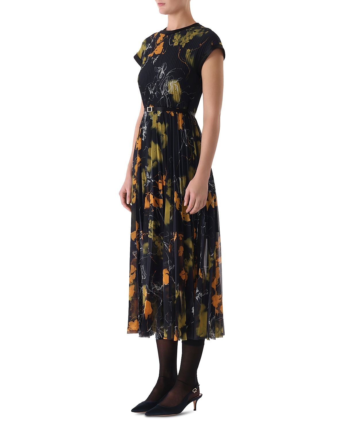 Jason Wu Collection Chiffon Pleated Midi Dress
