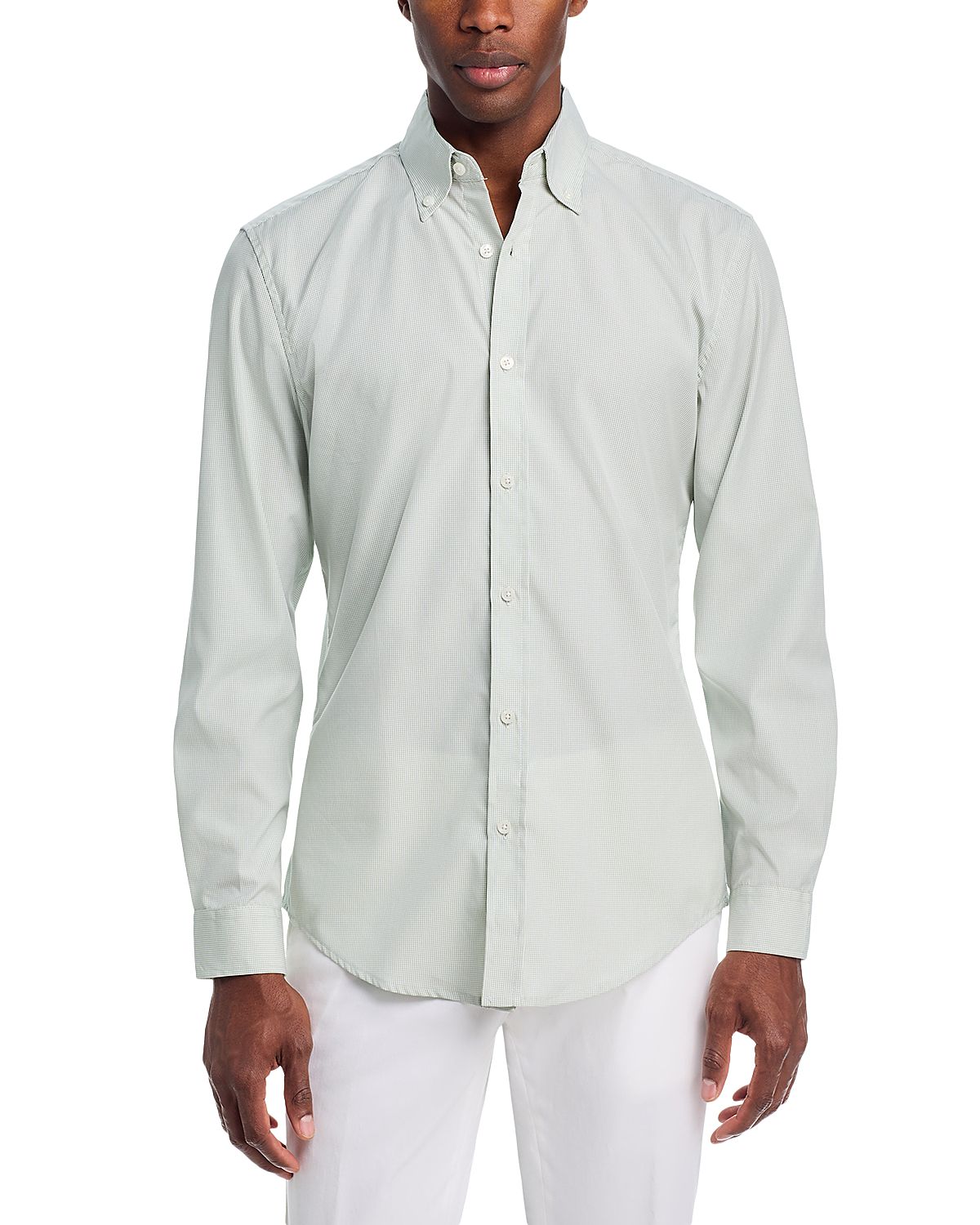 The Men's Store at Bloomingdale's Microcheck Button Down Shirt - Exclusive