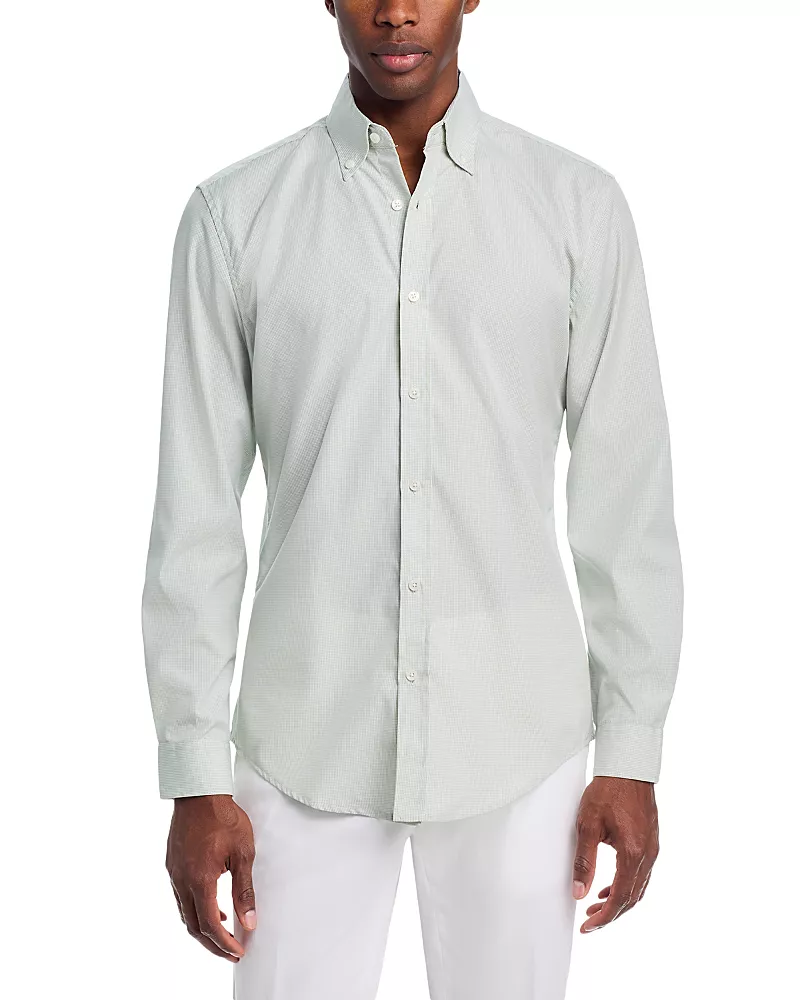 The Men's Store at Bloomingdale's Microcheck Button Down Shirt - Exclusive