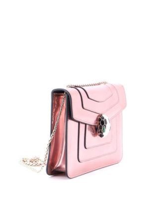  Small Serpenti Forever Square Shoulder Bag Metallic Leather