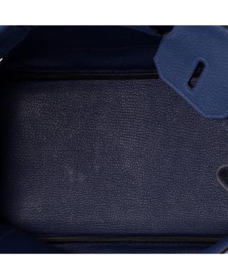 Birkin 30 Handbag Blue Togo with Palladium Hardware