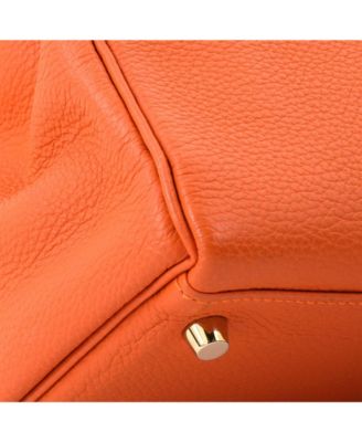 Kelly 28 Handbag Orange Togo with Gold Hardware