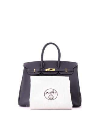 Birkin 35 Handbag Grey Epsom with Gold Hardware