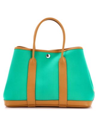 30 Garden Party Tote Toile and Leather