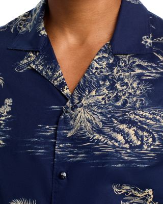 Floral Print Short Sleeve Cotton Shirt