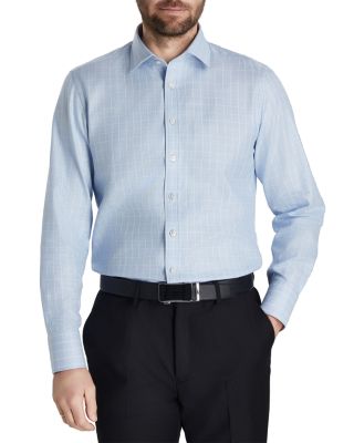 Dobby Weave Tonal Check Dress Shirt