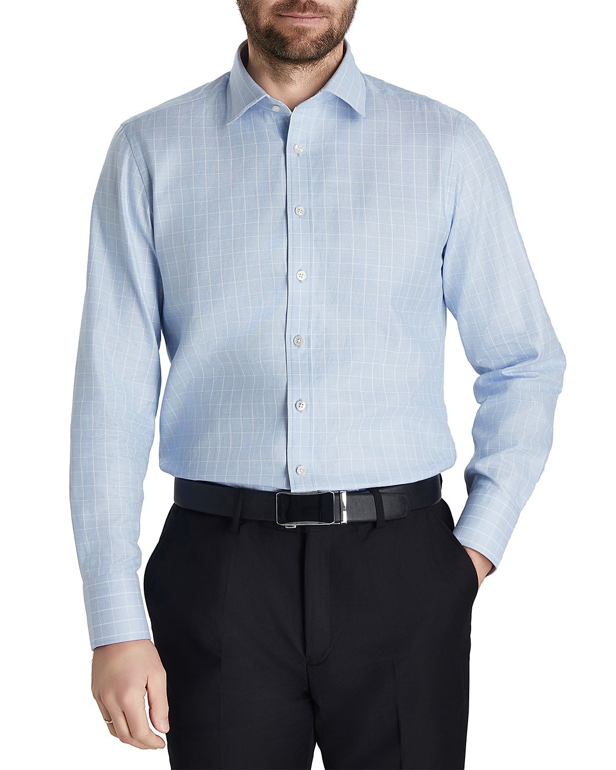 Thomas Pink Dobby Weave Tonal Check Dress Shirt