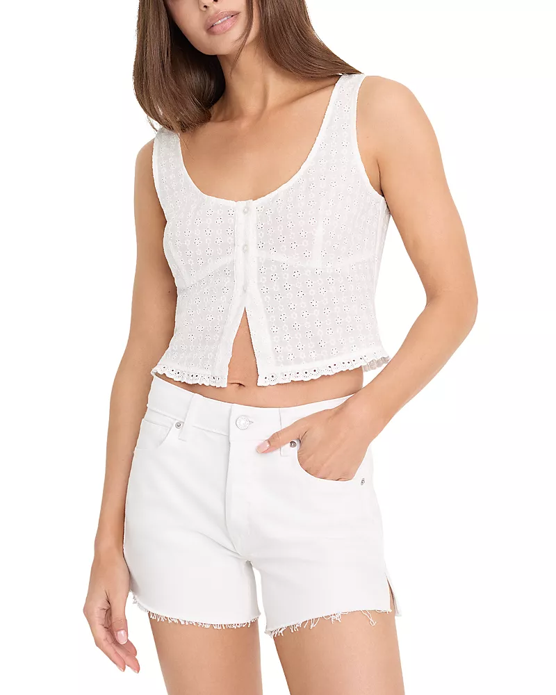 Good American The Eyelet Top