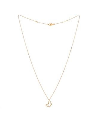  Sweet Alhambra Butterfly Pendant Necklace 18K Gold and Mother of Pearl, 15.75"