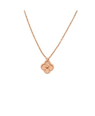  Sweet Alhambra Pendant Necklace 18K Rose Gold, 15.75"
