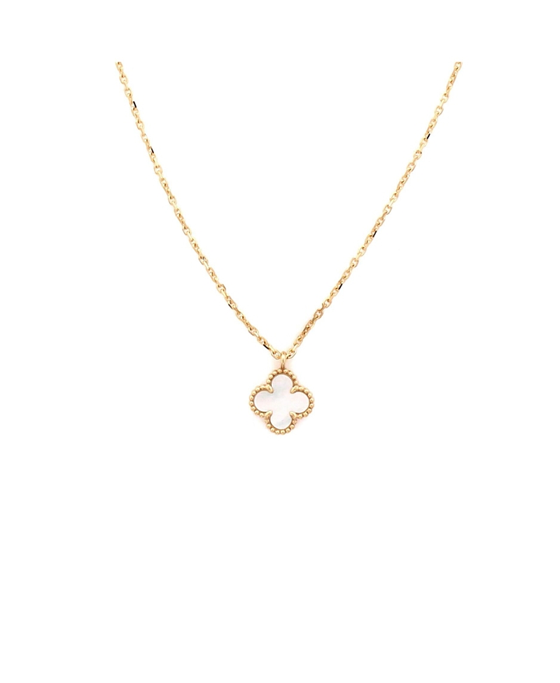 Pre-Owned Van Cleef & Arpels Sweet Alhambra Pendant Necklace 18K Gold and Mother of Pearl, 15.5"